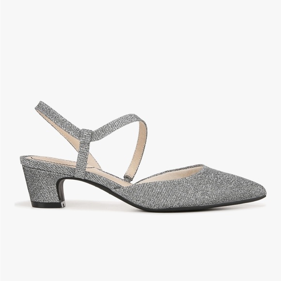 NEW never worn Life Stride Women's Elegant Gray Heels 11W   Pewter Shimmer  WIDE - Picture 7 of 10